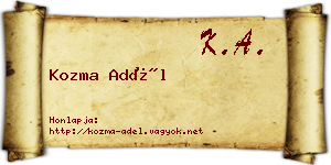 Kozma Adél névjegykártya