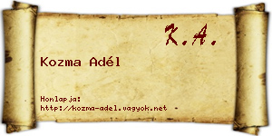 Kozma Adél névjegykártya
