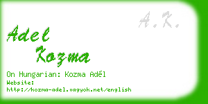 adel kozma business card