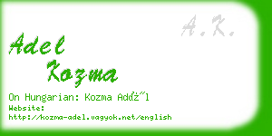 adel kozma business card